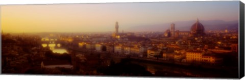 Framed High angle view of Florence, Italy Print