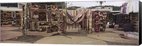 Framed Textile products in a market, Ecuador Print