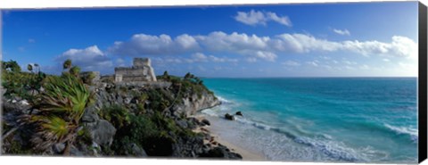 Framed El Castillo Tulum Mexico Print