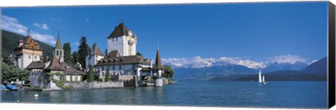 Framed Oberhofen Castle w\ Thuner Lake Switzerland Print