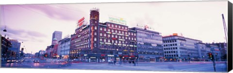 Framed Evening, Radhuspladsen, Copenhagen, Denmark Print