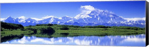 Framed Reflection Pond, Mount Mckinley, Denali National Park, Alaska, USA Print