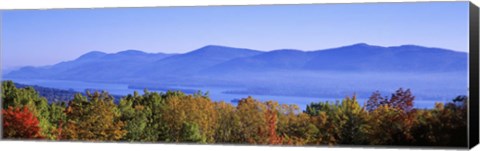 Framed Lake George, Adirondack Mountains, New York State, USA Print