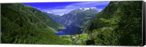 Framed Geirangerfjord, Flydalsjuvet, More Og Romsdal, Norway Print