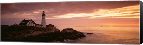 Framed Portland Head Lighthouse, Cape Elizabeth, Maine, USA Print