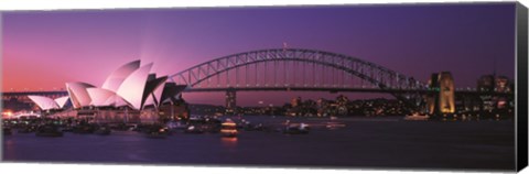 Framed Opera House Harbour Bridge Sydney Australia Print