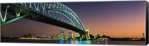 Framed Skyline Harbour Bridge Sydney Australia Print