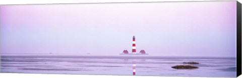 Framed Lighthouse Westerhever North Sea Germany Print