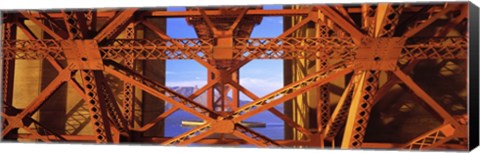 Framed Golden Gate Bridge Framework (close-up) Print