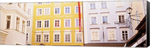 Framed Austria, Salzburg, Mozart&#39;s Birthplace, Low angle view of the apartments Print