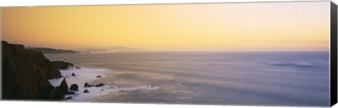 Framed High angle view of rock formations in the sea, Pacific Ocean, San Francisco, California, USA Print