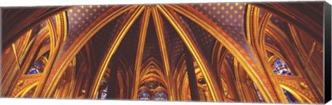 Framed Interior, Sainte Chapelle, Paris, France Print