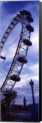 Framed Low angle view of the London Eye, Big Ben, London, England Print