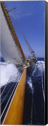 Framed Yacht Mast Caribbean Print