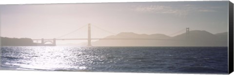 Framed Golden Gate Bridge on a hazy day, California Print