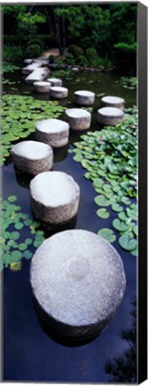 Framed Shrine Garden, Kyoto, Japan Print