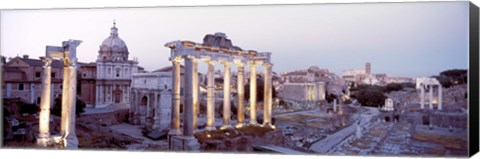 Framed Roman Forum at dusk, Rome, Italy Print