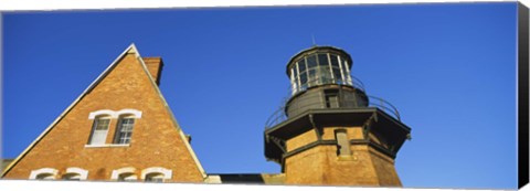 Framed Low angle view of a lighthouse, Block Island, Rhode Island, USA Print