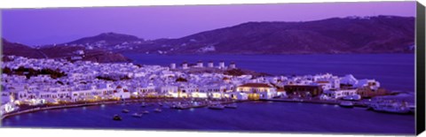 Framed Mykonos at Dusk, Greece Print