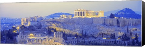 Framed Acropolis at Dusk Print