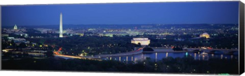 Framed Panoramic view of Washington DC Print