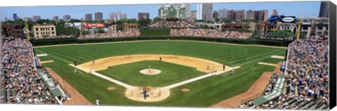 Framed Cubs playing in Wrigely Field, USA, Illinois, Chicago Print