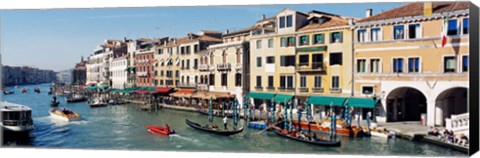 Framed High angle view of a canal, Grand Canal, Venice, Italy Print