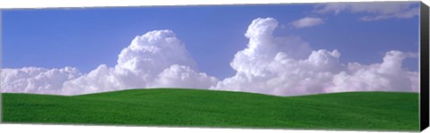 Framed USA, Washington, Palouse, wheat and clouds Print