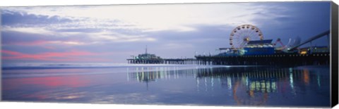 Framed Pier with a ferris wheel, Santa Monica Pier, Santa Monica, California, USA Print