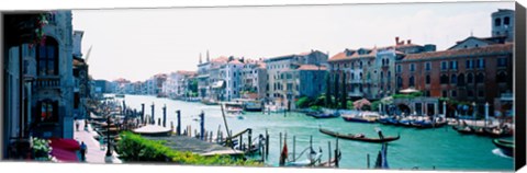 Framed Boats and Gondolas, Grand Canal, Venice, Italy Print