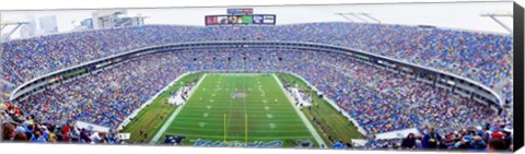 Framed NFL Football, Ericsson Stadium, Charlotte, North Carolina, USA Print