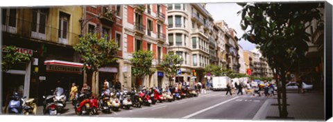 Framed Street Scene Barcelona Spain Print