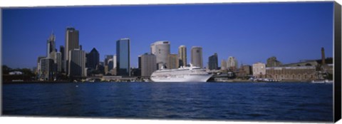 Framed Skyscrapers On The Waterfront, Sydney, New South Wales, United Kingdom, Australia Print