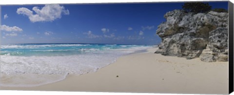 Framed Rock formation on the coast, Cancun, Quintana Roo, Mexico Print