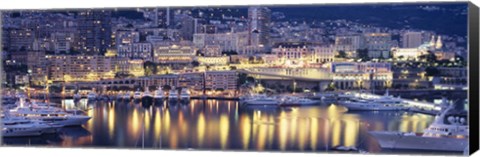 Framed Harbor Monte Carlo Monaco Print