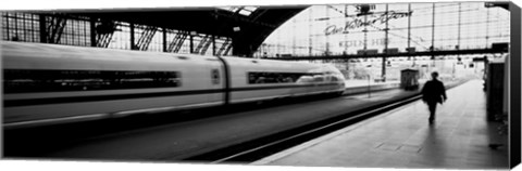 Framed Train leaving a Station, Cologne, Germany Print