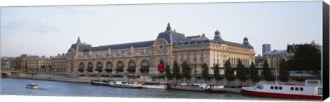 Framed Museum on a riverbank, Musee D&#39;Orsay, Paris, France Print