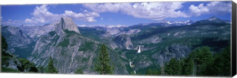 Framed Nevada Fall And Half Dome, Yosemite National Park, California Print