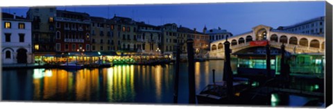 Framed Grand Canal and Rialto Bridge Venice Italy Print