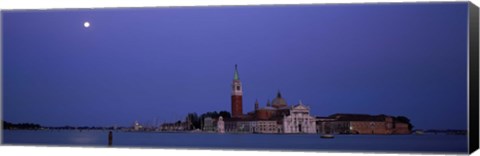 Framed Moon over San Giorgio Maggiore Church Venice Italy Print