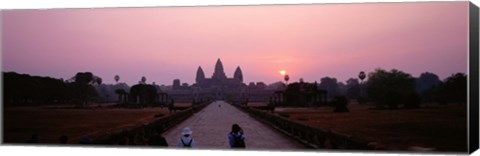 Framed Angkor Wat at dusk, Cambodia Print