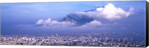 Framed Rock Of Gibraltar, Andalucia, Spain Print