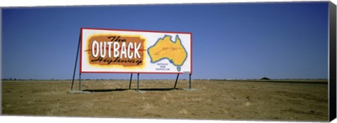 Framed Billboard on a landscape, Outback, Australia Print