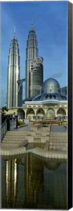 Framed Mosque and Petronas Towers Kuala Lumpur Malaysia Print