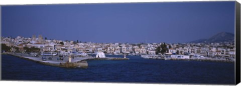 Framed Buildings on the waterfront, Aegina, Saronic Gulf Islands, Greece Print