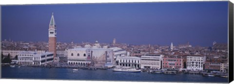 Framed Aerial View Of A City Along A Canal, Venice, Italy Print