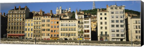 Framed Buildings In A City, Lyon, France Print