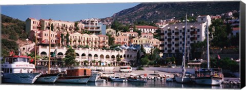 Framed Harbor, Kalkan, Turkey Print