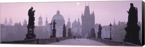 Framed Charles Bridge And Spires Of Old Town, Prague, Czech Republic Print