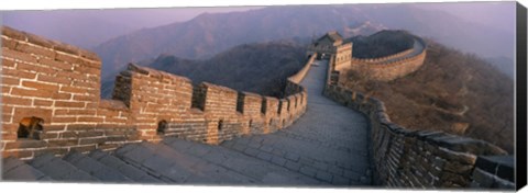 Framed High angle view of the Great Wall Of China, Mutianyu, China Print